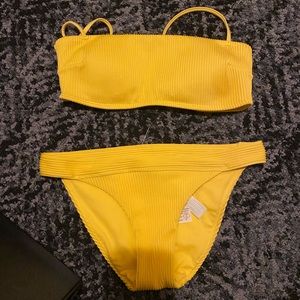 Yellow two piece Hollister swimsuit